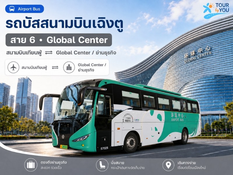 Airport Bus Line 6 – สายไปโซนรอบนอกเมือง และปลายทางเฉพาะ
